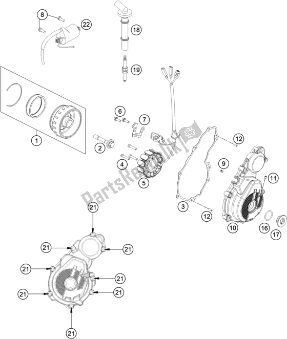 All parts for the Ignition System of the KTM RC4 R 690 2020