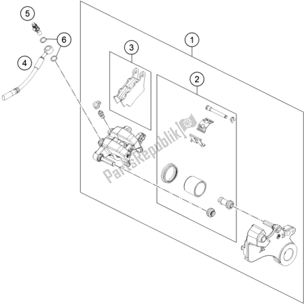 Wszystkie części do Zacisk Hamulca Tylnego KTM RC4 R 690 2020