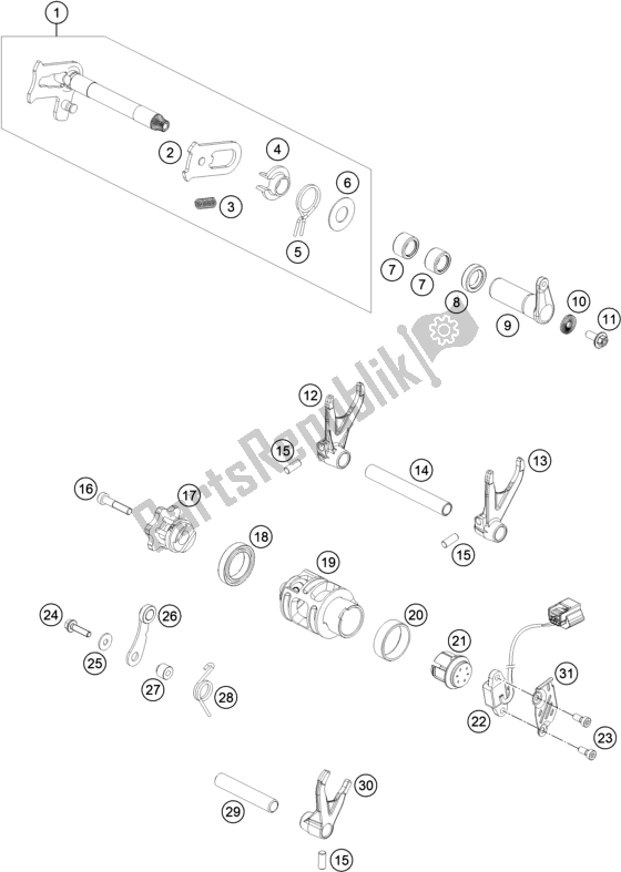 Todas las partes para Mecanismo De Cambio de KTM RC4 R 690 2020