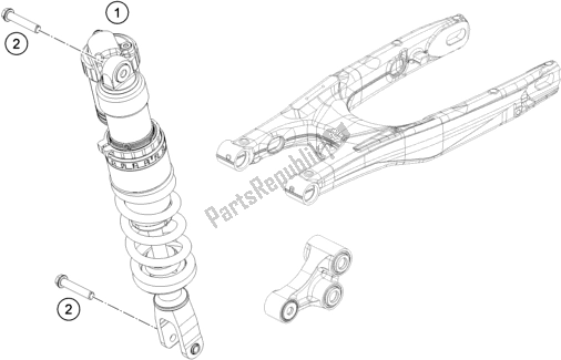 Todas las partes para Amortiguador de KTM RC4 R 690 2020
