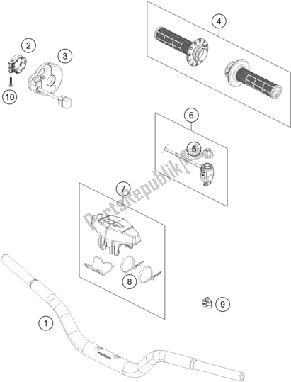 Toutes les pièces pour le Guidon, Commandes du KTM SX-E 5 EU 0 2020