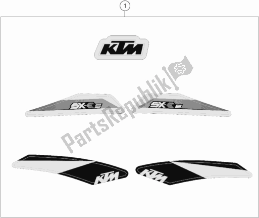 Wszystkie części do Kalkomania KTM SX-E 5 EU 0 2021
