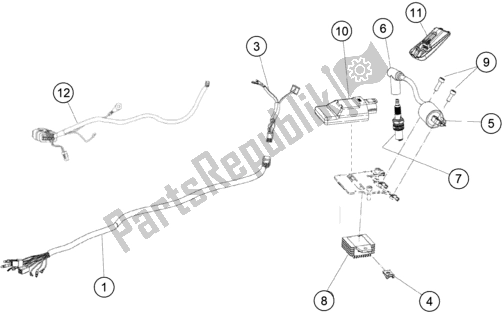 Tutte le parti per il Cablaggio Elettrico del KTM TXT Racing 125 EU 2020