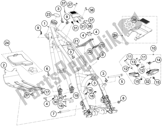 Toutes les pièces pour le Cadre du KTM TXT Racing 125 EU 2021