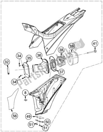 All parts for the Air Filter of the KTM TXT Racing 125 US 2020