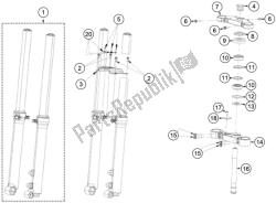 forcella anteriore, pinza tripla