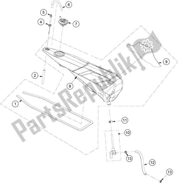 All parts for the Tank, Seat of the KTM TXT Racing 125 US 2020