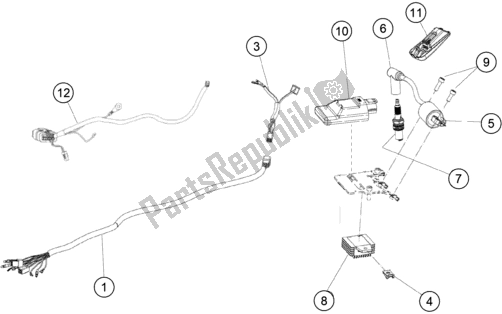 All parts for the Wiring Harness of the KTM TXT Racing 125 US 2020