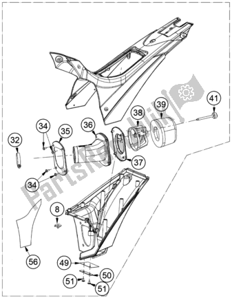 Alle onderdelen voor de Luchtfilter van de KTM TXT Racing 125 US 2021