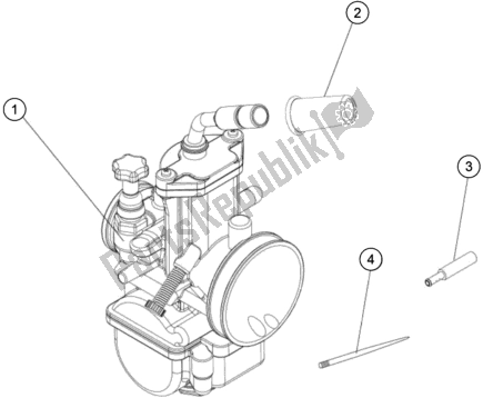 Toutes les pièces pour le Carburateur du KTM TXT Racing 125 US 2021