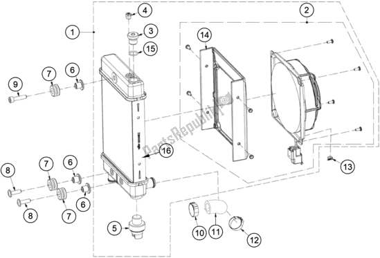 Alle onderdelen voor de Koelsysteem van de KTM TXT Racing 125 US 2021