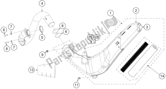 Toutes les pièces pour le Système D'échappement du KTM TXT Racing 125 US 2021