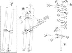 fourche avant, triple serrage