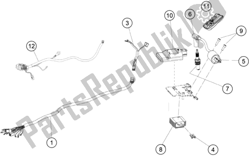 Alle onderdelen voor de Kabelboom van de KTM TXT Racing 250 EU 2020
