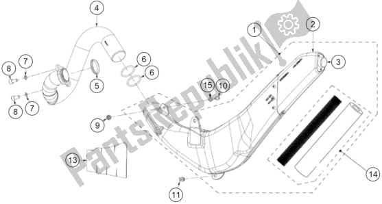 Tutte le parti per il Impianto Di Scarico del KTM TXT Racing 250 EU 2021