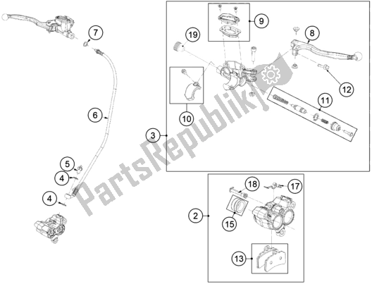 Toutes les pièces pour le Front Brake Control du KTM TXT Racing 250 EU 2021