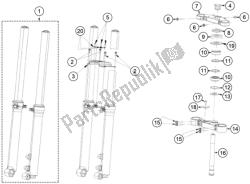 fourche avant, triple serrage