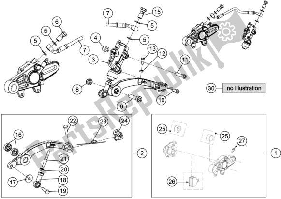 Toutes les pièces pour le Commande De Frein Arrière du KTM TXT Racing 250 EU 2021