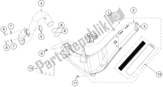 Alle onderdelen voor de Uitlaatsysteem van de KTM TXT Racing 250 US 2021