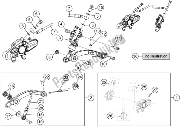 Toutes les pièces pour le Commande De Frein Arrière du KTM TXT Racing 250 US 2021