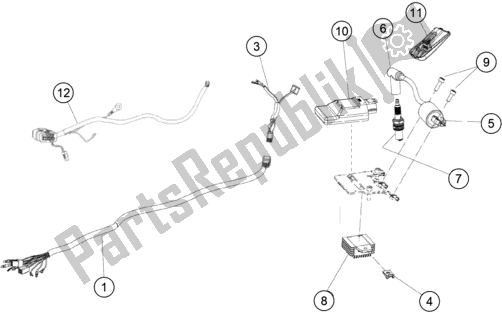 All parts for the Wiring Harness of the KTM TXT Racing 280 EU 2020