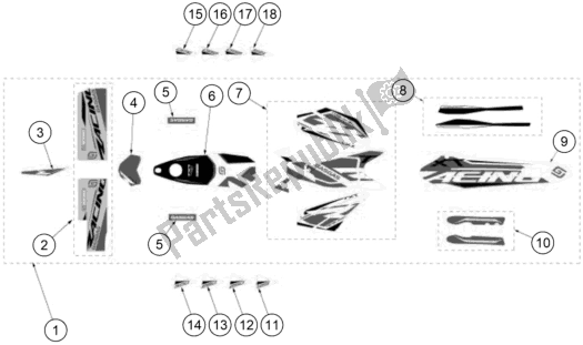 All parts for the Decal of the KTM TXT Racing 280 EU 2021
