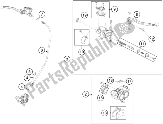 Alle onderdelen voor de Front Brake Control van de KTM TXT Racing 280 US 2020