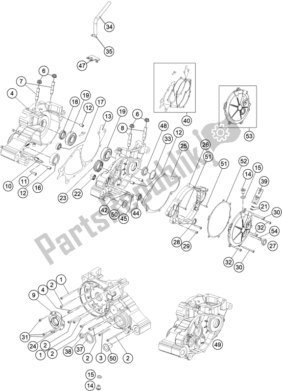 Todas as partes de Caixa Do Motor do KTM TXT Racing 280 US 2021