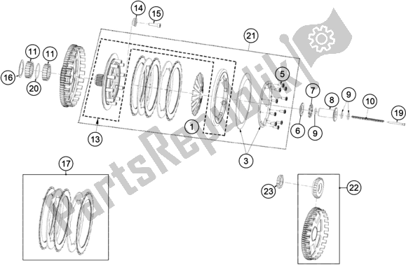 Toutes les pièces pour le Embrayage du KTM TXT Racing 300 EU 2020