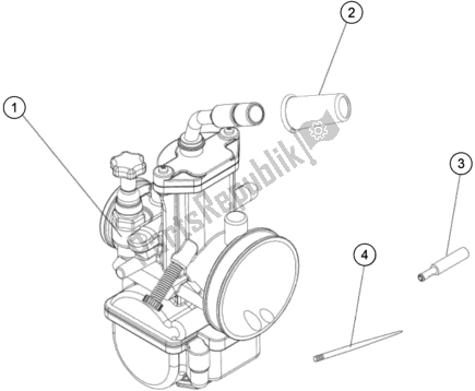 Alle onderdelen voor de Carburator van de KTM TXT Racing 300 EU 2021