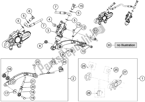 Alle onderdelen voor de Achterremcontrole van de KTM TXT Racing 300 EU 2021