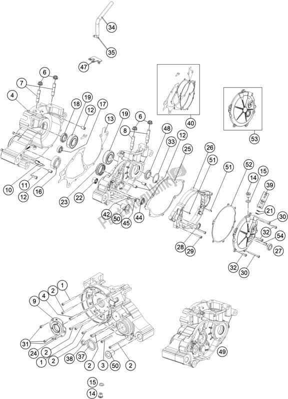 Toutes les pièces pour le Carter Moteur du KTM TXT Racing 300 US 2021