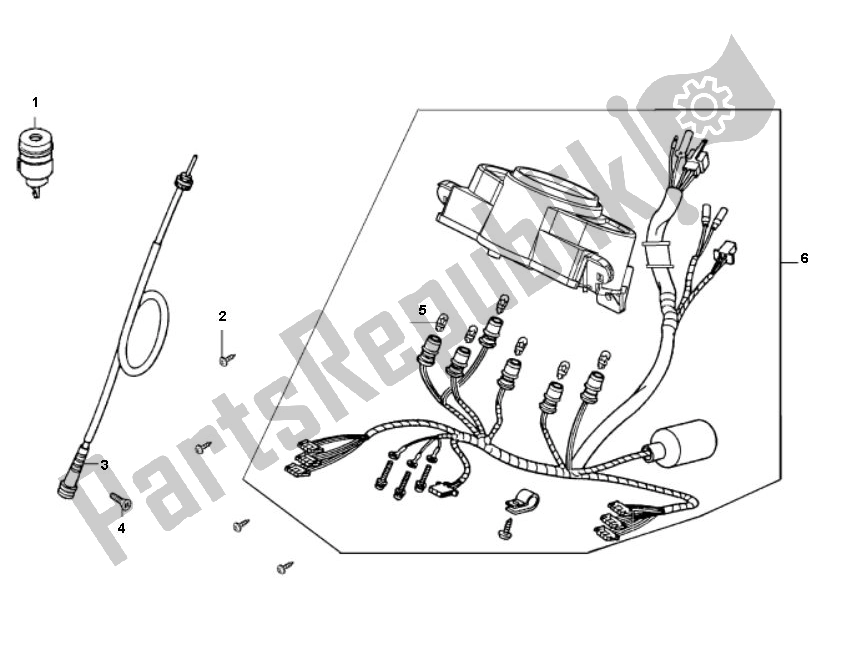 All parts for the Kilometerteller of the Kymco Agility 10 4T 50 2000 - 2010