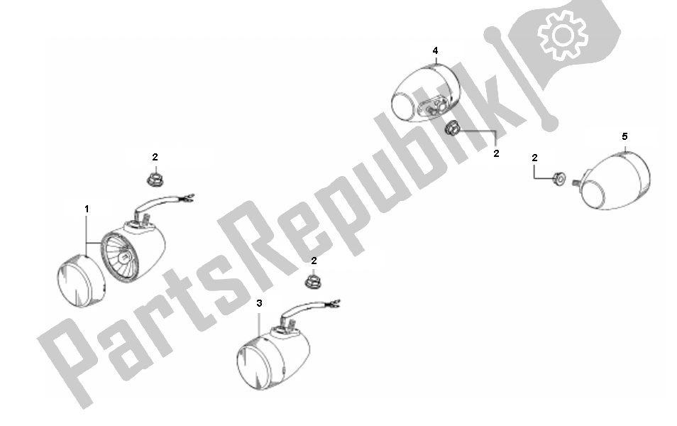 All parts for the Turn Signal of the Kymco Agility 10 4T 50 2000 - 2010