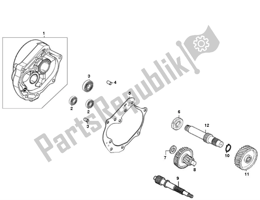 Tutte le parti per il E09 Overbrenging del Kymco Agility 16 4T City 50 2000 - 2010