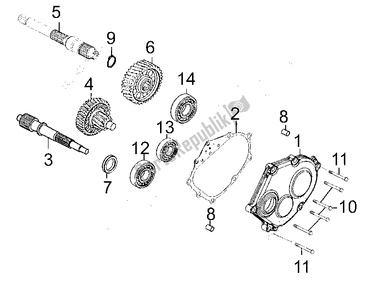 All parts for the Final Transmission of the Kymco Dink 300 2010 - 2020