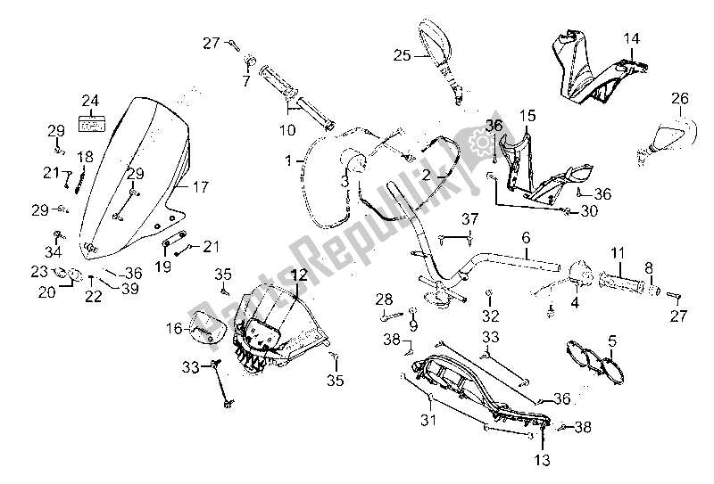 Tutte le parti per il Manubrio del Kymco Dink 300 2010 - 2020