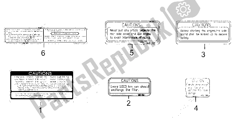 All parts for the Labels of the Kymco Dink 300 2010 - 2020