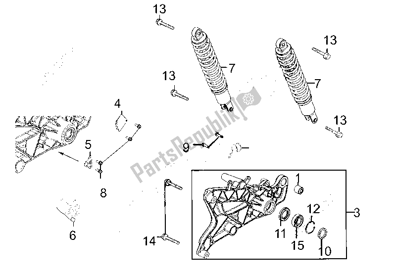 Tutte le parti per il Ammortizzatori del Kymco Dink 300 2010 - 2020