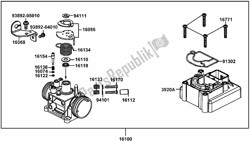 Alle onderdelen voor de E09 - Carburettor van de Kymco KA 40 AA AU -Like 200 40200 2013