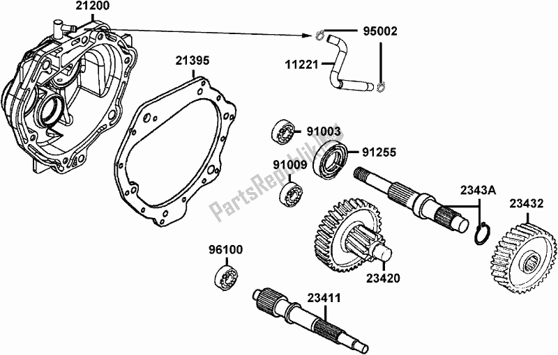 Alle onderdelen voor de E08 - Transmission van de Kymco KA 40 AL AU -Like 200 40200 2017