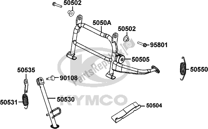 Alle onderdelen voor de F15 - Stand/ Kick Starter Arm van de Kymco KA 40 AL AU -Like 200 40200 2017