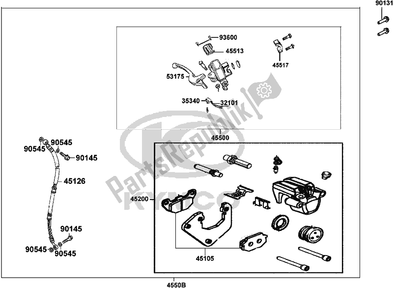 Todas las partes para F04 - Brake Master Cylinder de Kymco KG 10 AA AU -Like 50 2010 10502010 2011