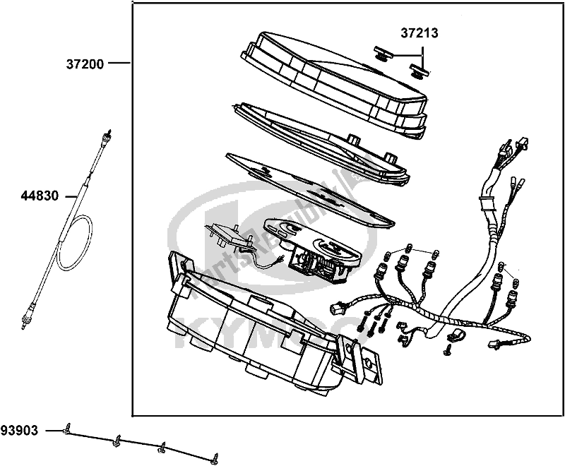 All parts for the F02 - Speedometer of the Kymco KL 25 SL AU -Super 8 258 2017