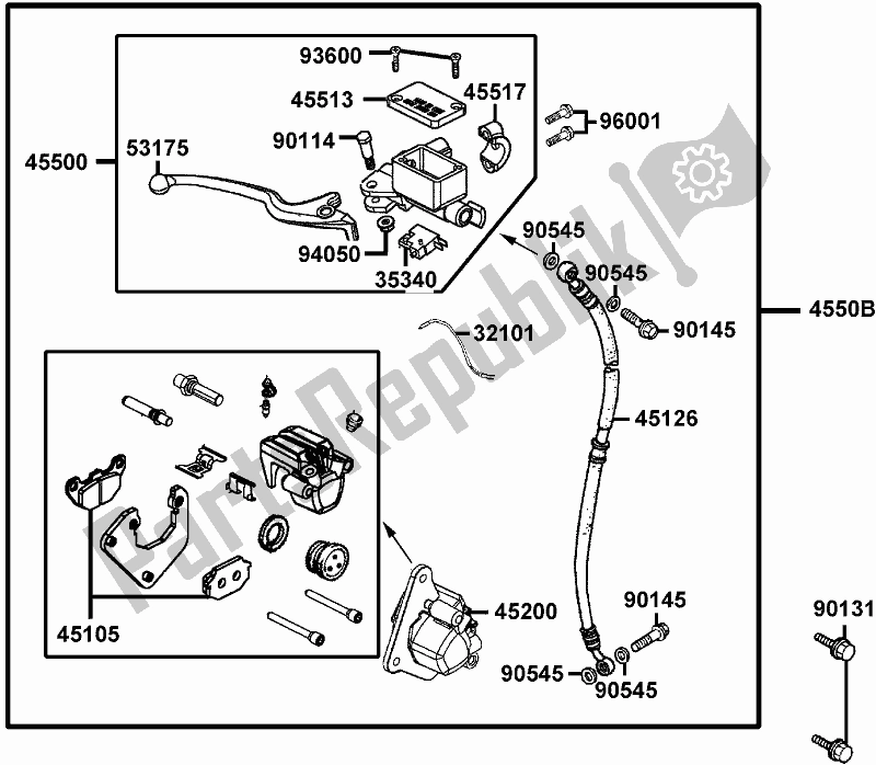 All parts for the F04 - Brake Master Cylinder of the Kymco KL 25 SL AU -Super 8 258 2017