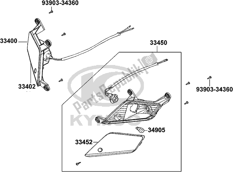 All parts for the F17 - Front Winker of the Kymco KL 25 SL AU -Super 8 258 2017