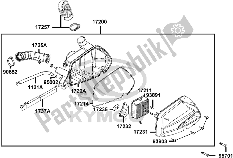 All parts for the F13 - Muffler Assy Exhaust of the Kymco KN 25 BE AU -Agility Carry 125 25125 2017