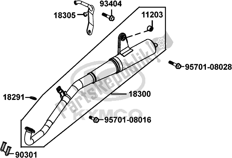 Todas las partes para F14 - Exhaust Muffler de Kymco LA 10 BA AU -Maxxer 50 1050 2009