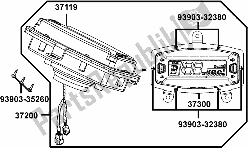 All parts for the F02 - Speedometer of the Kymco LC 60 AD AU -MXU 300R 60300 2016