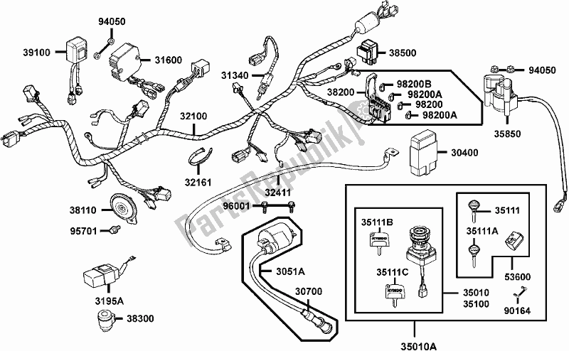 All parts for the F20 - Harness Wire of the Kymco LC 60 AD AU -MXU 300R 60300 2016